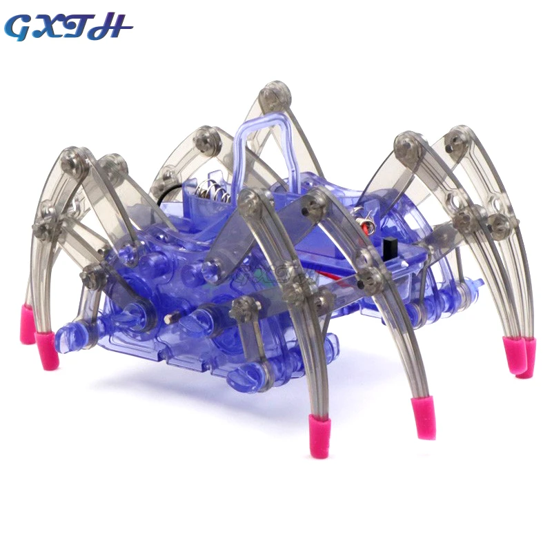 Spider Robot DIY Kit Science Technology Small Production Intelligence Development Electric Reptile Science Assembly Materials