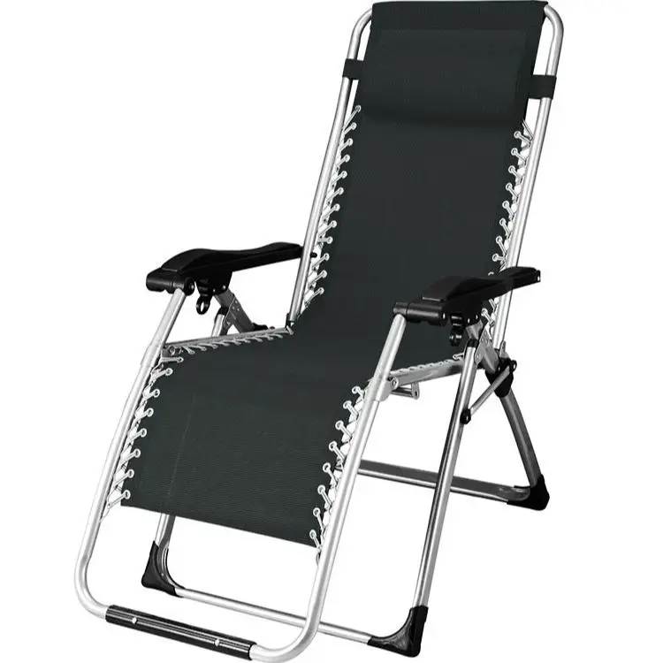 Folding beach chair luxury reclining chair office lunch break reclining chair home travel escort portable luxury reclining chair