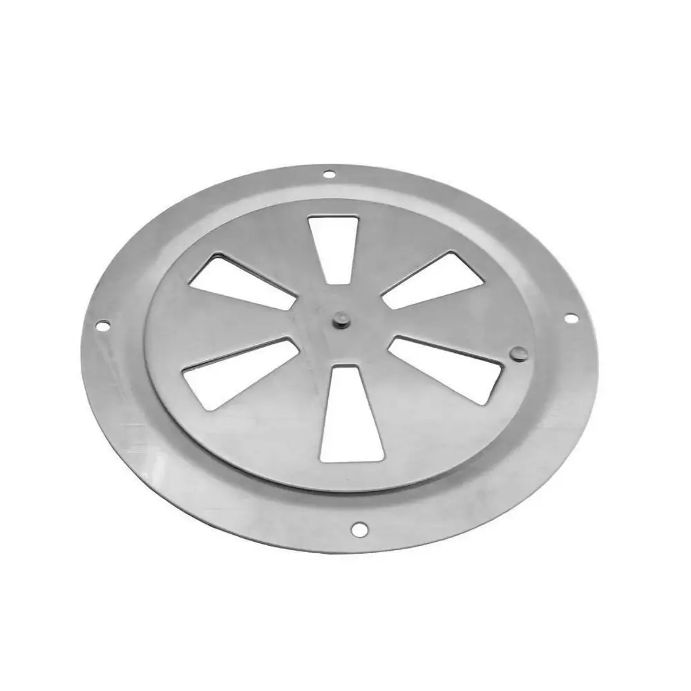 Stainless Steel 316 Boat Marine Round Air Louver Vent Grille Ventilation Louvered Ventilator Grill Cover Side Knob Opening