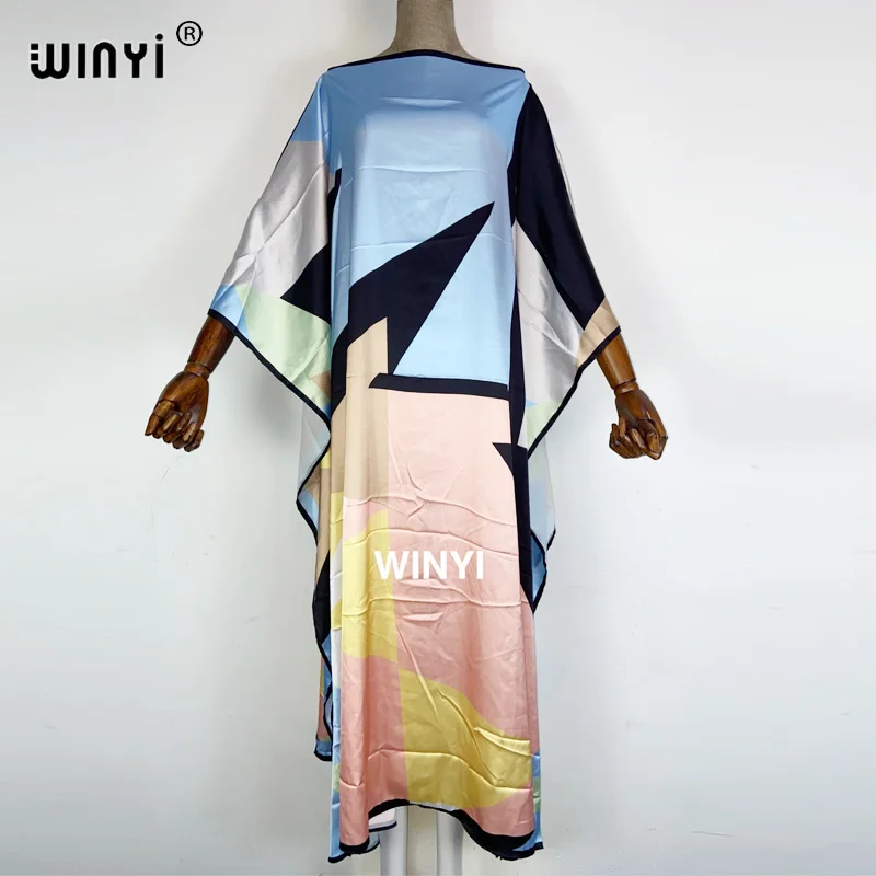 WINYI Womens Boho Maxi Floral Araba плать Summer 2021 robe Women Elegant  امرأة اللباسHoliday Beach Dress Sundress Party Dress