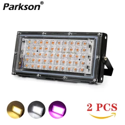 2PCS LED Grow Light Flood Light Reflector 50W 220V Park Garden Spotlight Outdoor Floodlights Indoor Greenhouse Plants Lamps