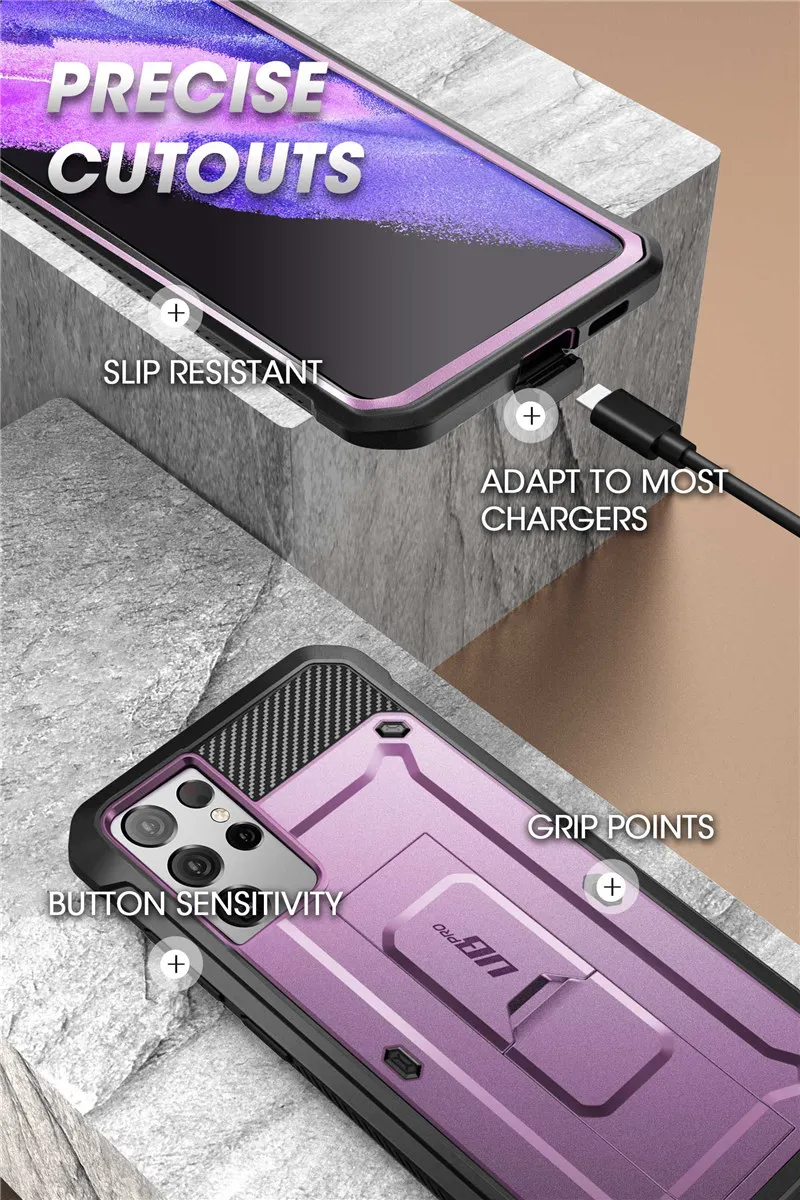 SUPCASE For Samsung Galaxy S21 Ultra Case (2021 Release) 6.8" UB Pro Full-Body Holster Cover WITHOUT Built-in Screen Protector