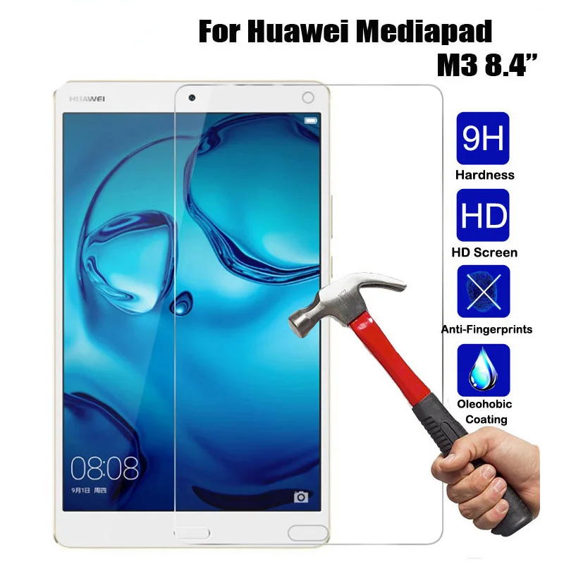 

Tempered Glass For Huawei Mediapad M3 8.4 Inch BTV-W09 DL09 Tablet Screen Protector Protective Film Glass Cover 9H