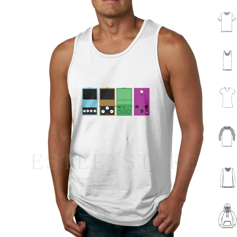 مجموعة الدواسة 1 تانك القمم سترة بلا أكمام مائل جيمي صفحة إدي جو ساترياني جيف بيك Bb الملك ستيف باي كارلوس سانتانا #1