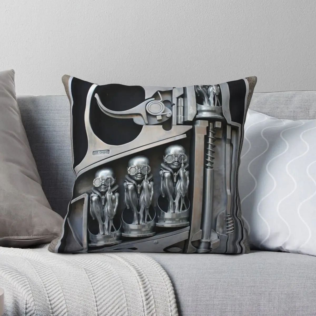 H. R. Giger Museum Entrance Statue Pillowcase Polyester Linen Velvet Pattern Zip Decor Pillow Case Home Cushion Cover