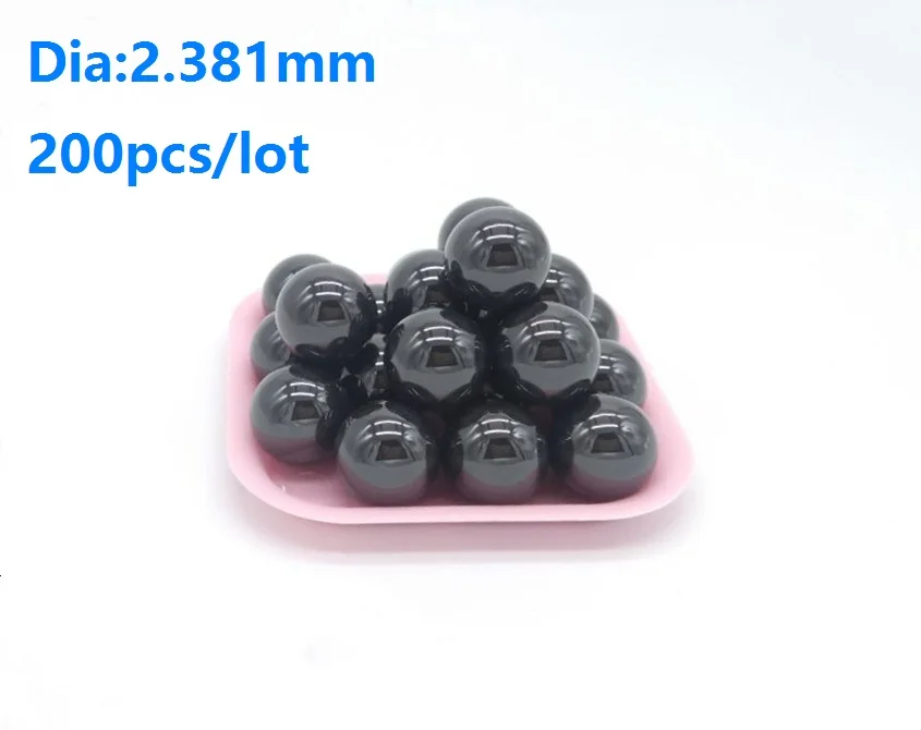 

200pcs/lot G5 Si3N4 Diameter 2.381mm ceramic balls Silicon Nitride 2.381 mm bearing balls