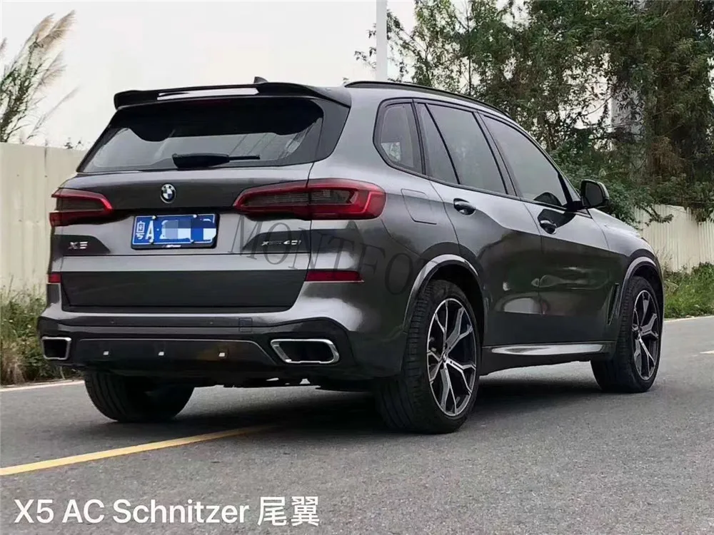 New High Quality ABS Paint Rear Trunk Lip Spoiler Top Wing Fits For BMW X5 G05 2018 2019 2020 2021