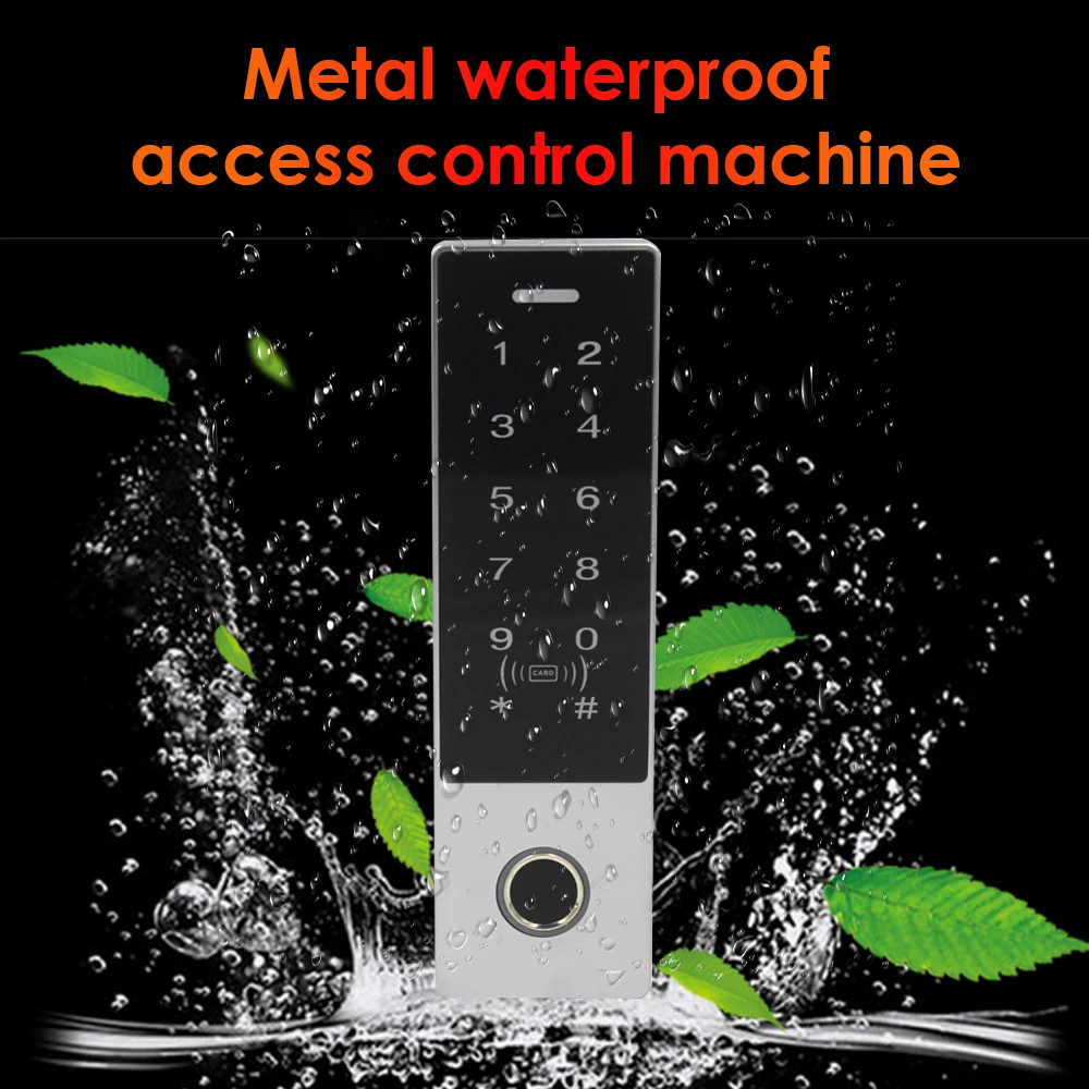 125khz RFID 13.56Mhz Proximity 2000 Fingerprint User Card Reader Standalone Door Lock IP68 Waterproof Fingerprint Access Control