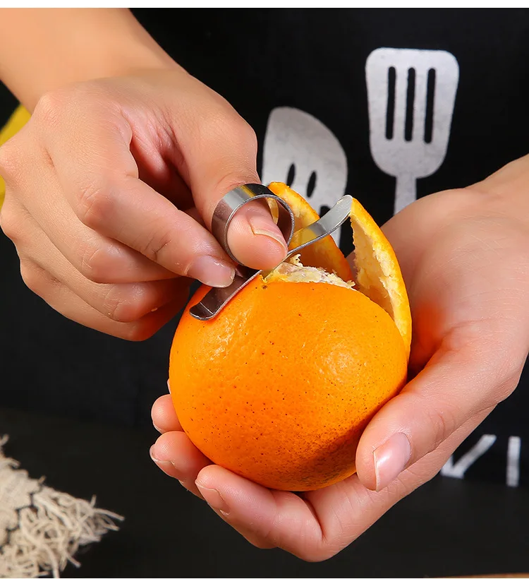 

Orange Peelers Round Stainless Steel Lemon Peeler Tool, Kitchen Tool Accessories for Lemon Grapefruit Various Fruits