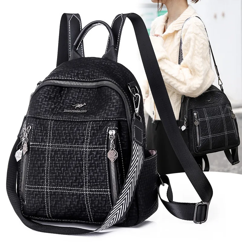 Vintage Female Shoulder Bags Sac a Dos Casual Travel Ladies Bagpack Mochilas School Bags The New Women Soft Leather Backpacks