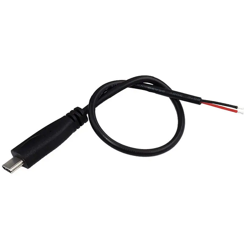 Cable USB 2,0 de 2 pines y 4 pines, conector macho y hembra tipo C, tipo de soldadura de extensión, USB-C, reparación de bricolaje, cargador, para Huawei y Xiaomi