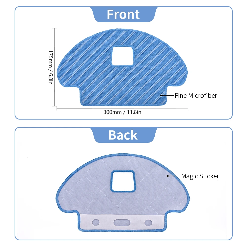 Main Side Brush HEPA Filter Mopping Cloth Compatible with Ecovacs Deebot Ozmo 930 610 Vacuum Cleaner Parts Household Accessories