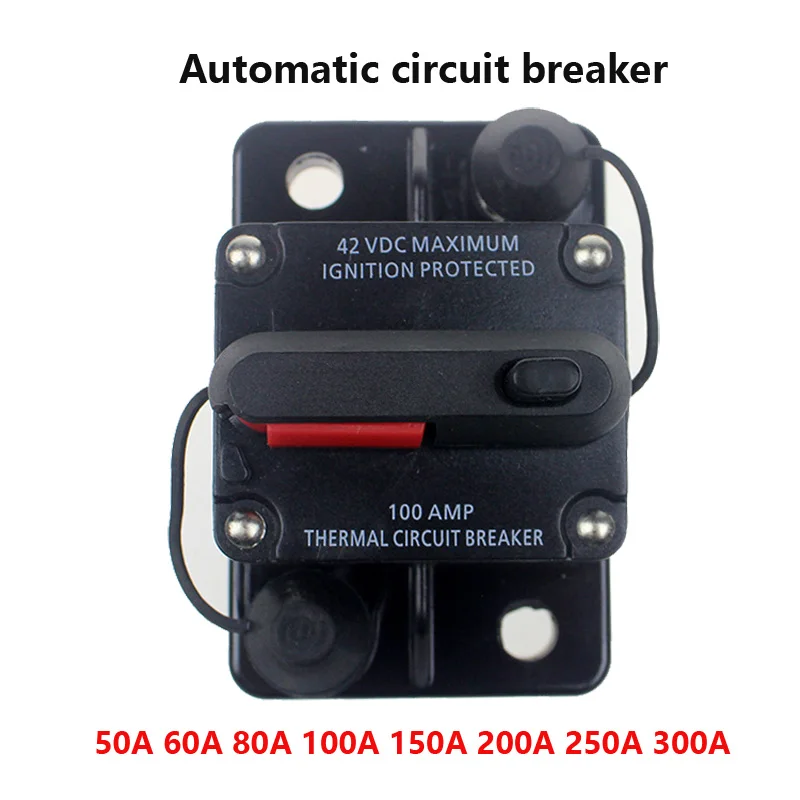 Waterproof Circuit Breaker 12V 24VDC 50A 60A 80A 100A 150A 200A 250A 300A AMP Car Auto switch Fuse Reset circuit breaker