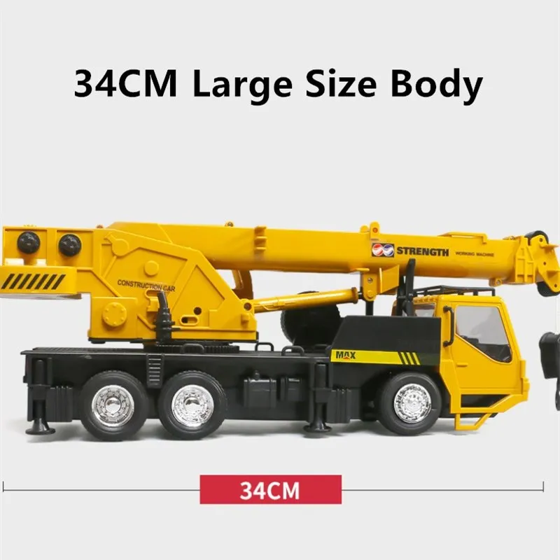 Simulation RC Remote Control Crane 2.4G 8CH Programming Boom Lifting And Retracting 660°Rotating Platform Remote Control Toys