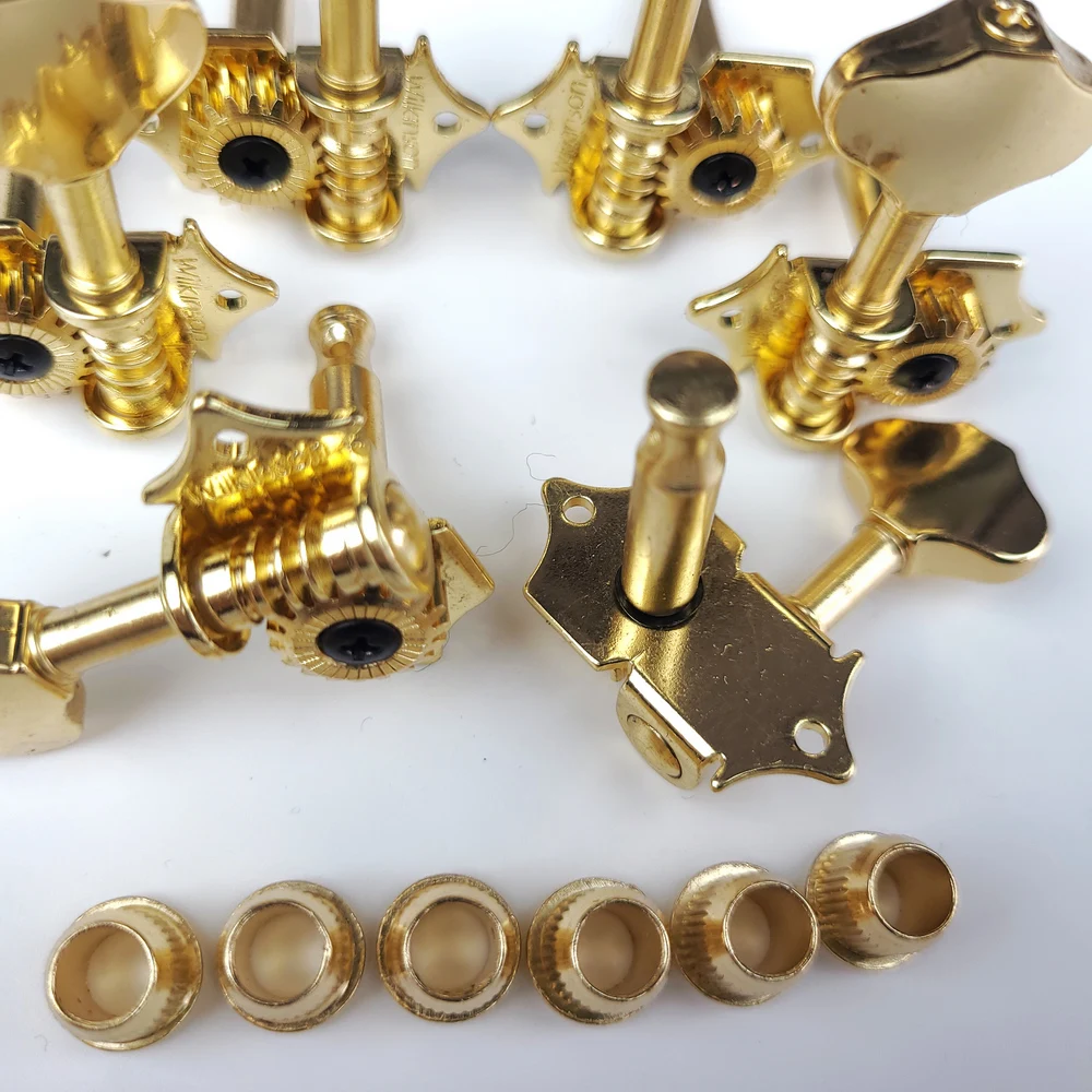 Wilkinson WJ-28N Vintage 1:19 Open Gear Tuning Pegs Gear Butterbean Guitar Machine Heads Tuners Gold Golden