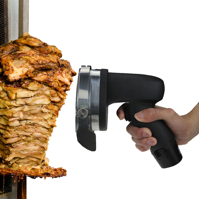 ไฟฟ้า Shawarma Roast Meat Cutter Commercial มือถือ Kebab เครื่องตัด Doner มีด BBQ Beaf ตัดเครื่อง110V-240V