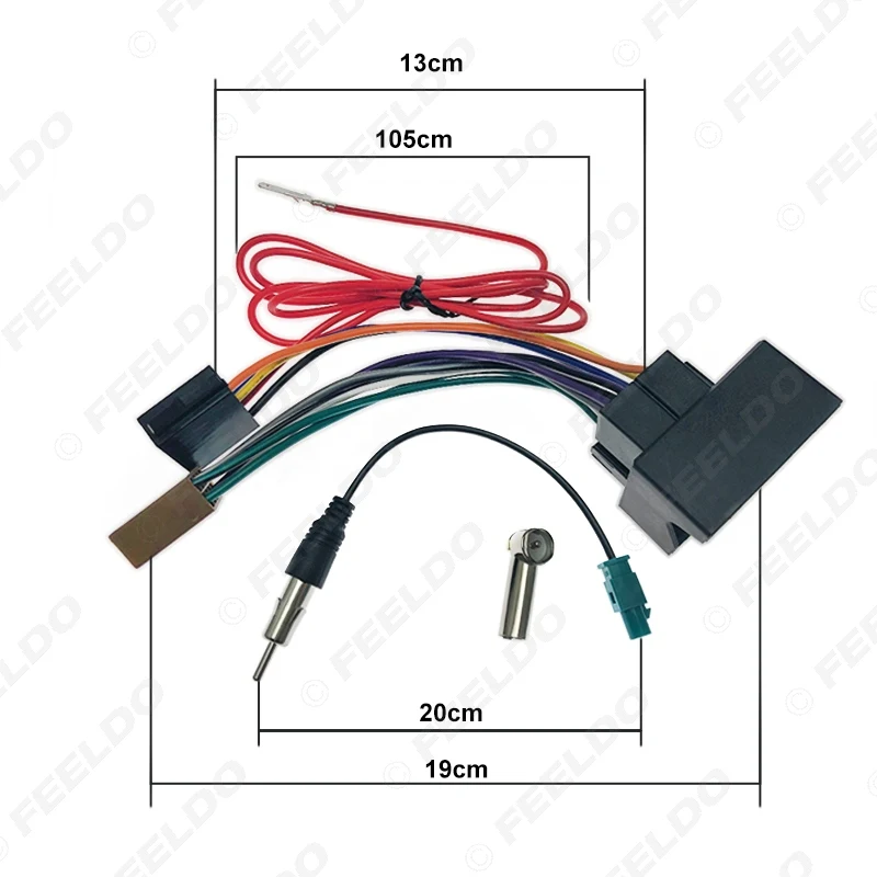 Car Stereo Audio ISO Wiring Harness Cable For Peugeot 207 307 307CC 407 For Citroen C2 C5 Radio Antenna Wire Adapter