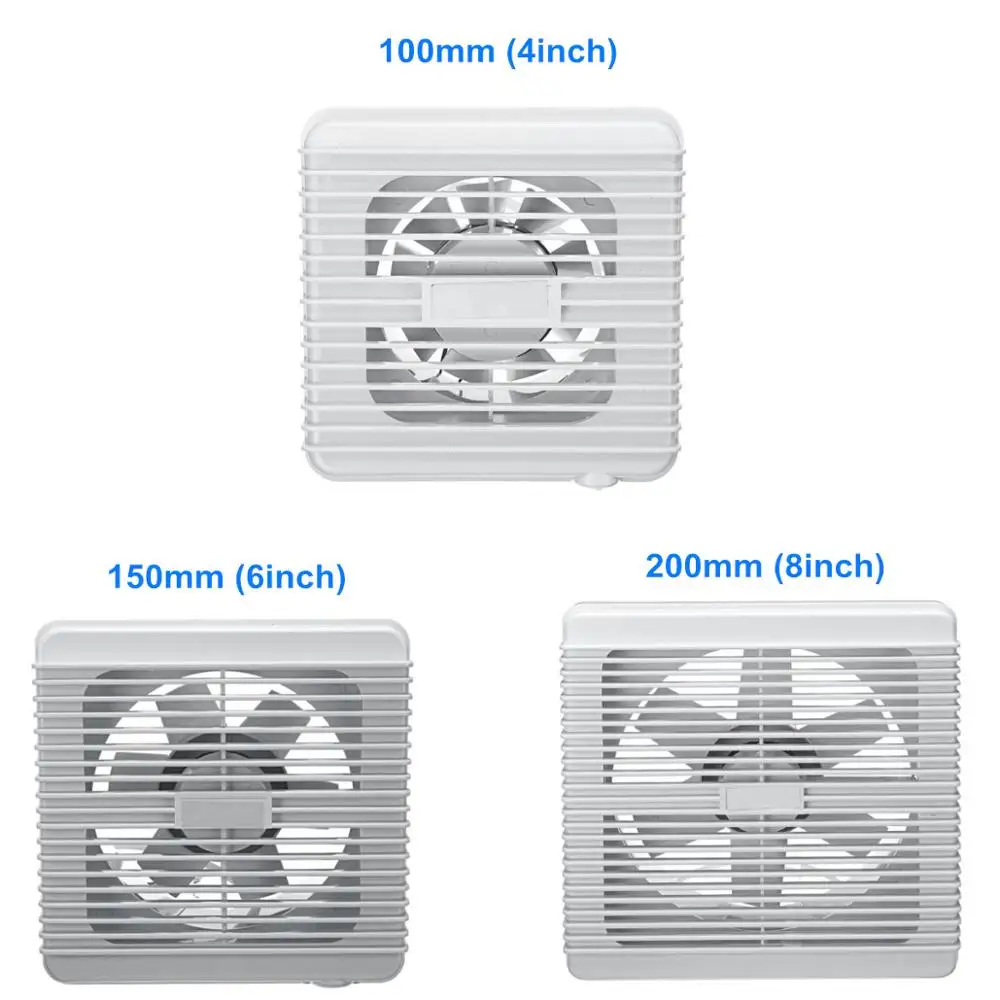 4/6/8 Inch Waterproof Bathroom Extractor Exhaust Fan Mute Ventilating Strong Fan For Window Ventilation Fans 220V