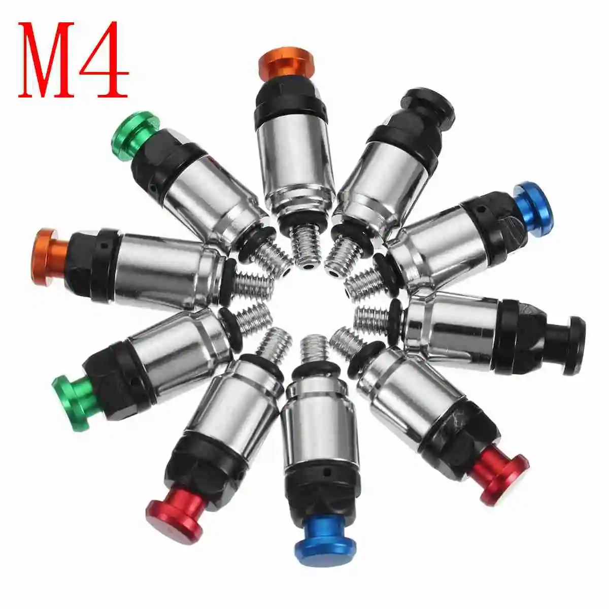 1 pair Fit for KTM SX SXF EXC Supermoto Motard Racing M4x0.7mm Motorcycle Screw Fork Bleeder Relief Valve Fork Relief Valve