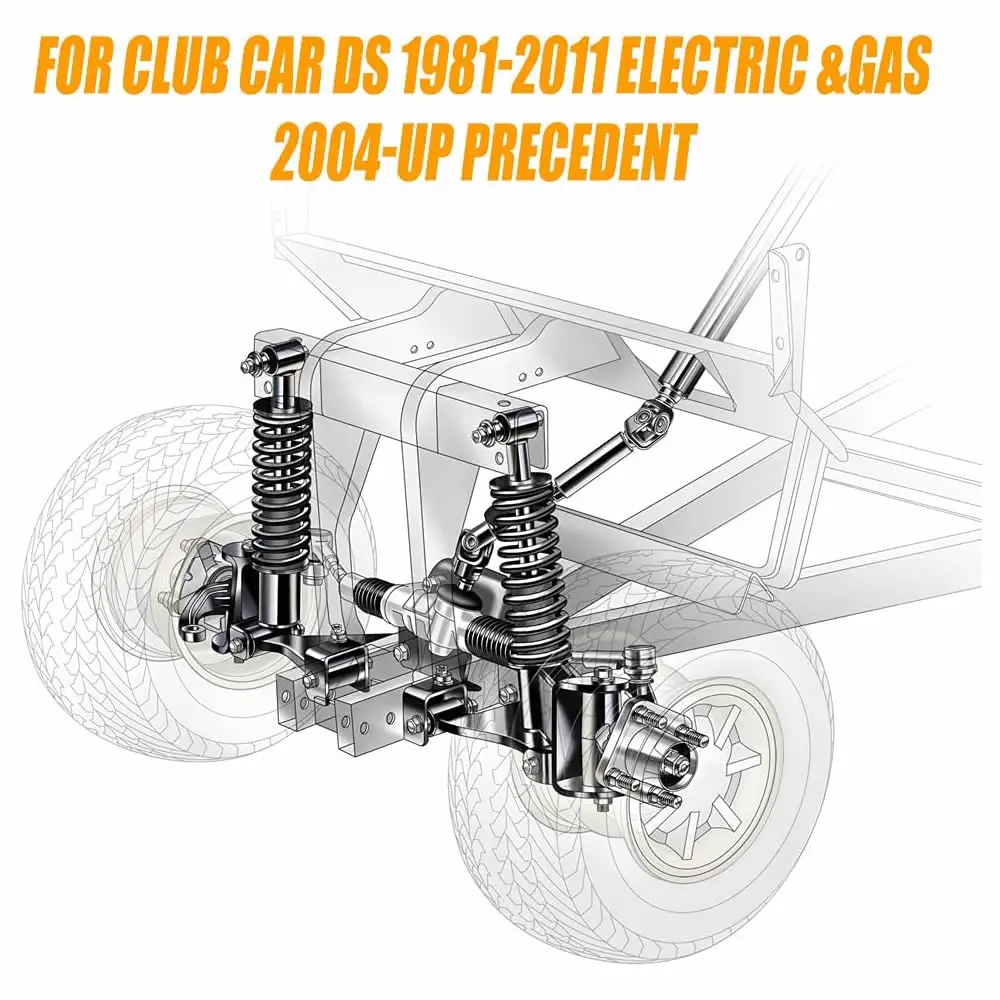 Pair of Rear Shock Absorbers for Club Car DS G&E 1981-2011 DS 1010991, 2004-Up Club Car Precedent,2018-Up Tempo 1014236