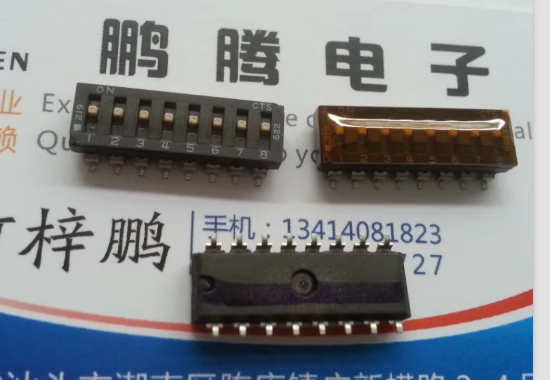 1PCS  Original American CTS dial code switch 2.54 8-bit patch key switch 8P coding switch 219-8MST