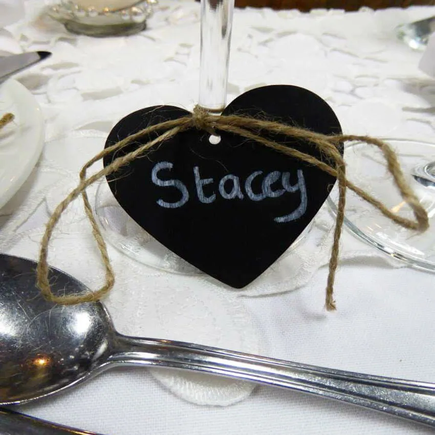 10pcs 60x65mm Blank Heart Wooden Chalkboard Tags Pendants Perfect For Vintage Wedding Tables Decoration Gifts