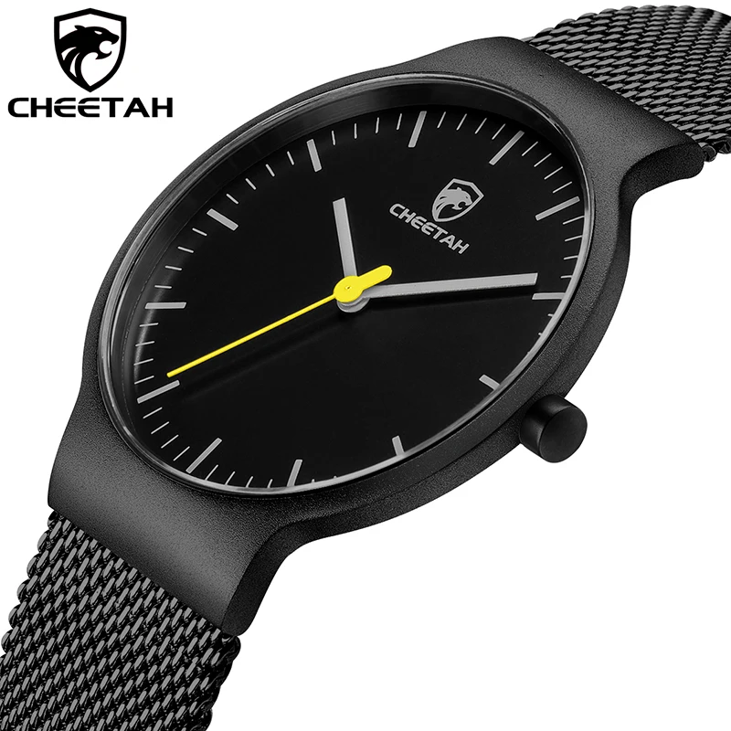 

CHEETAH Men Watch Top Brand Luxury Men's Fashion Stainless Steel Quartz Watches Casual Waterproof Wristwatch Relogio Masculino