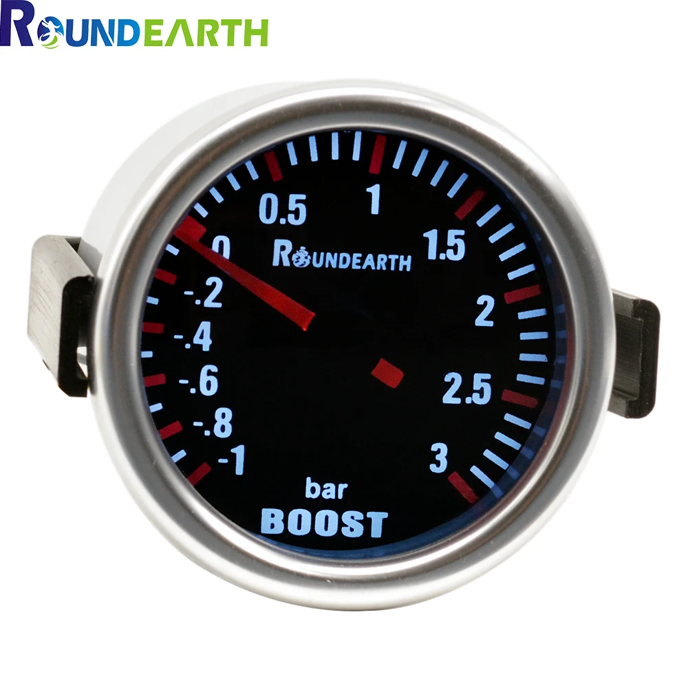 Dragon  Universal 52MM White Backlight Sunglasses Auto Car Turbine Turbo Boost Gauge -1~3 Bar Meter Free Shipping