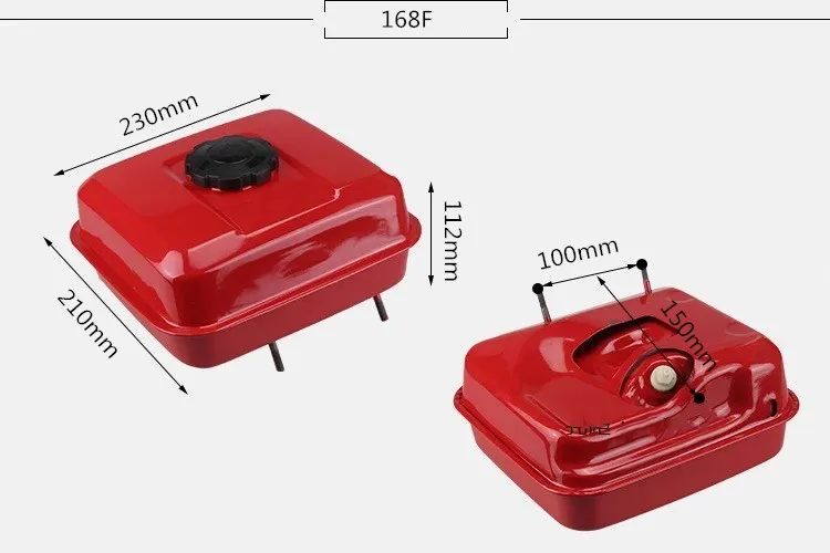 Peça Conjunto de Tanque de Combustível Branco Vermelho Serve para Honda Gx140 Gx160 Gx200 168f 170f 163cc 196cc Bomba de Água Tanque de Trote com Filtro de Tampa 1