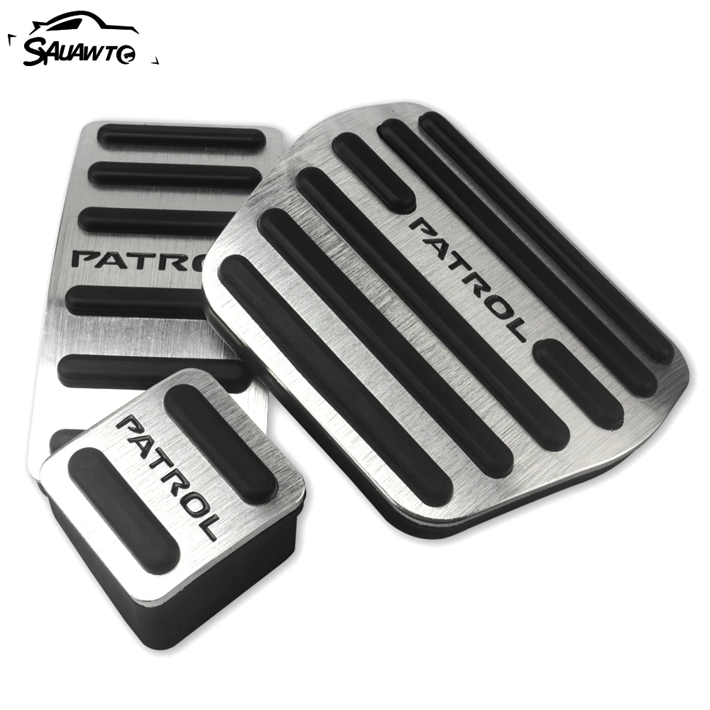 

Car Pedals Foot Pads Fuel Accelerator Brake Clucth Pedal Cover For Nissan Patrol Y62 Armada 2014-2020 2021 2022 2023 Accessories