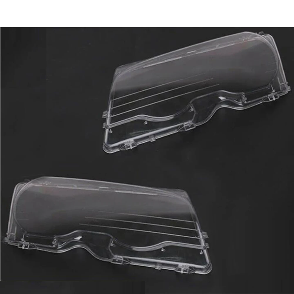 Car Front Headlight Lens Cover For BMW E46 2door 320i 325i 325xi 330i 330xi glass Auto Lampshade transparent