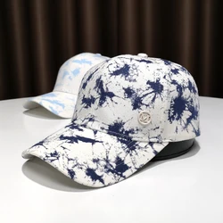 Gorra de béisbol Anti-UV para hombre y mujer, sombrero fino de estilo Hip-hop, color azul y blanco, moda urbana al aire libre, 2021