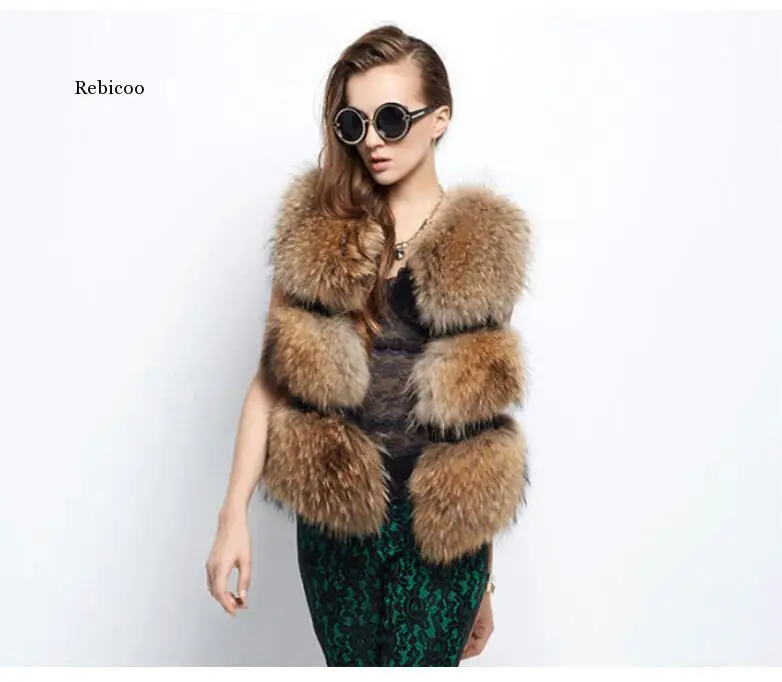 New Arrival Long Faux Fur Vest Fluffy Jacket  Women Slim Fake Fur Coats High Quality Artificial Fur Gilet