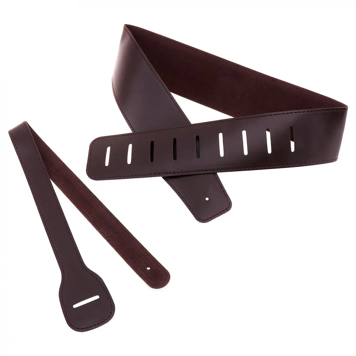 Correa de guitarra ajustable, cinturón de cuero PU, acústica, bajo eléctrico, accesorios de instrumentos musicales, 110-130cm de longitud