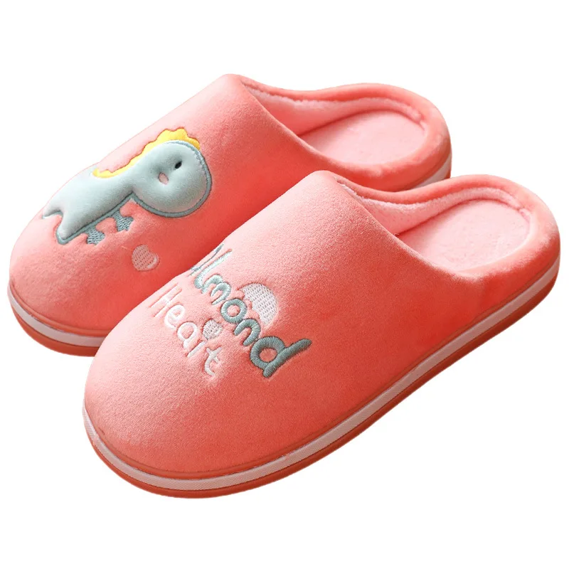 

The New 2021 Female Antiskid Cotton Slippers To Keep Warm Indoor Private Cartoon Floor Parent-child Cute Slippers In Winter