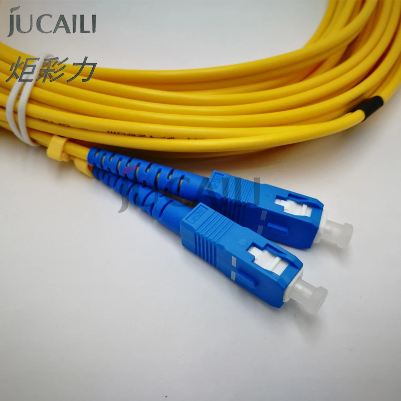 Jucaili 2PCS printer SC/SC 3.0mm double core optical Fiber Cable for Hoson galaxy infinity challenger phaeton printer data cable