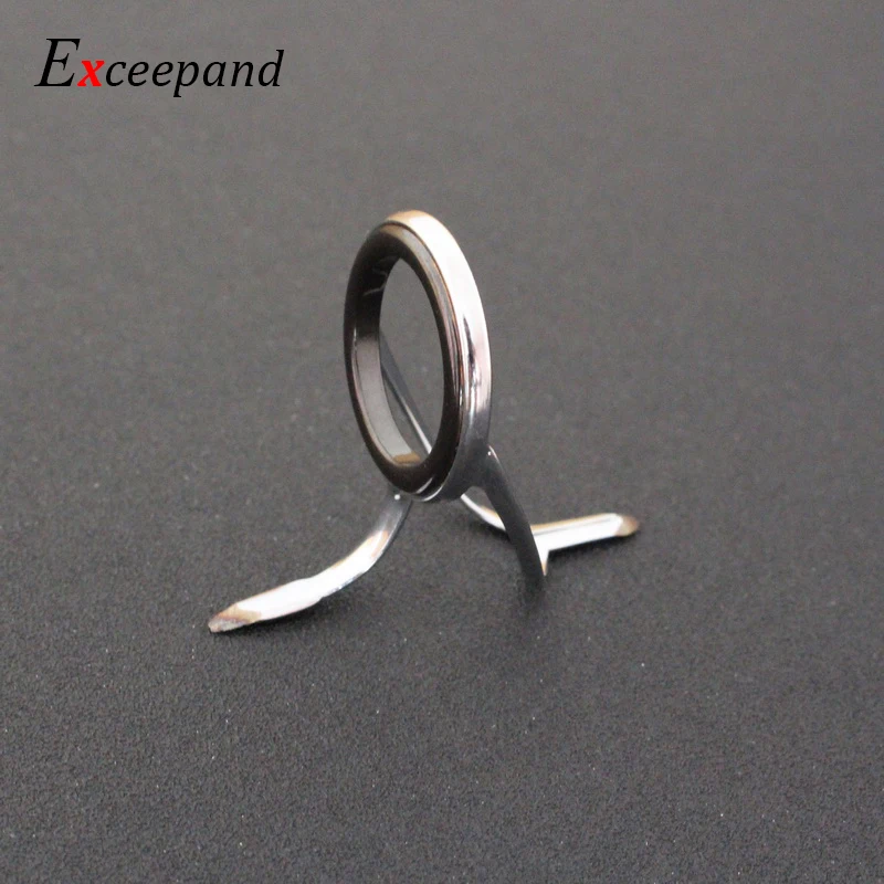 Exceepand 9 pcs Set Stainless Steel Frame Fishing Rod Guide Boat Rod Line Eyelet for Fishing Rod Building or Repair