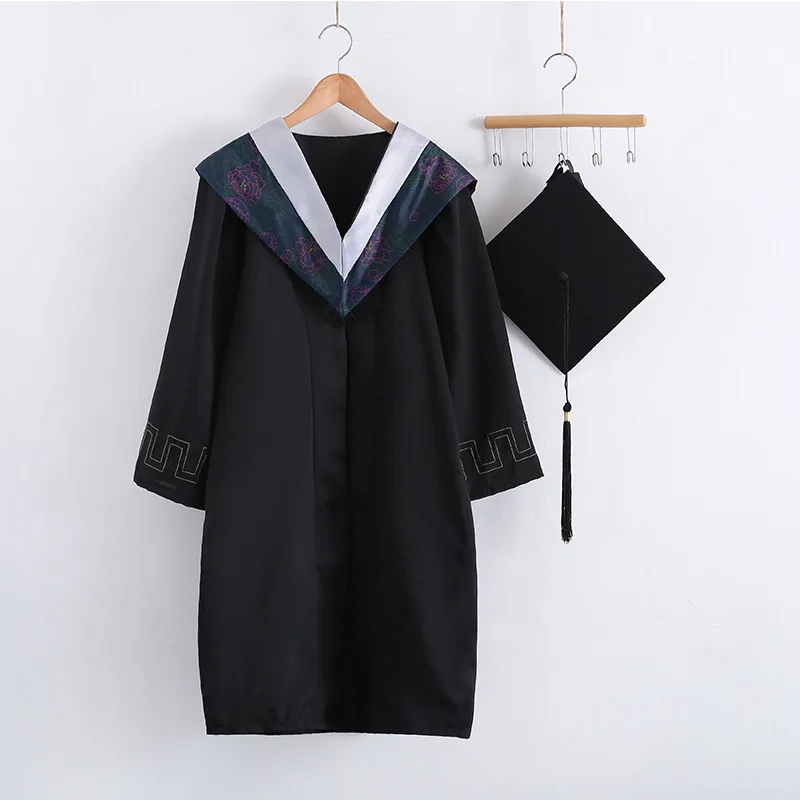 2021 uniforme scolastica per adulti Cosplay università abito da laurea accademico Robe Mortarboard Cap School Girl Jk Uniform