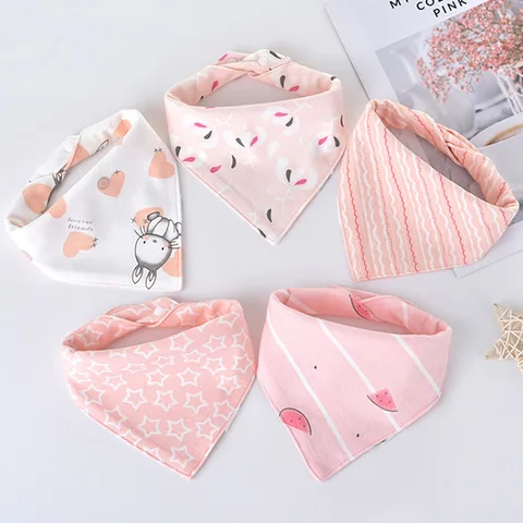 Amya Baby хлопковые нагрудники-банданы для детей, 5 шт. — детальный вид товара