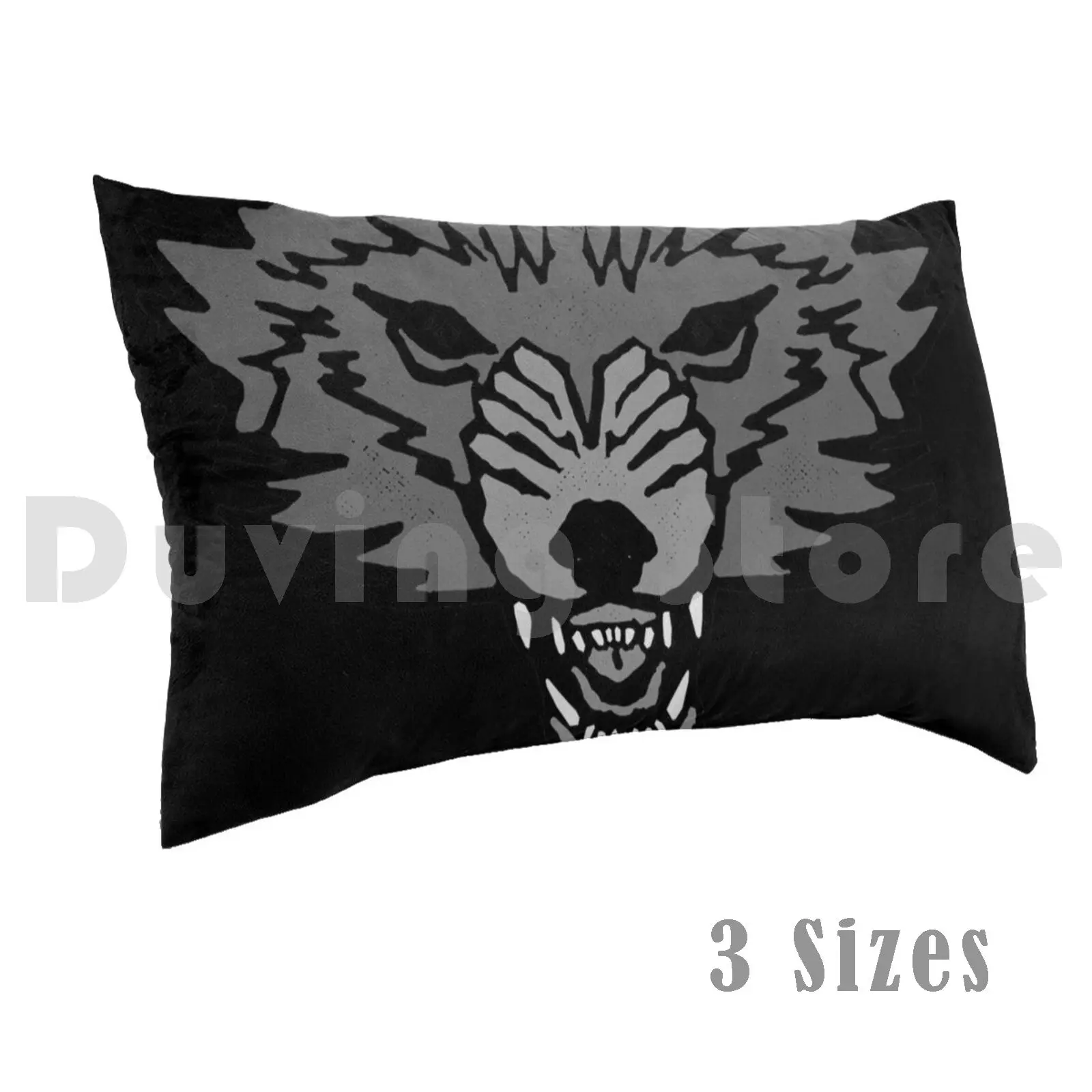 Wolf Vicious Pillow Case 20*30 Inch Wolf Vicious Fierce Werewolf Dog Husky Fashion Nyc Teeth Fangs Tattoo