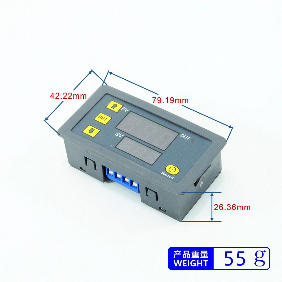 AC 110V 220V DC12V 24V relè di ritardo digitale Display a LED ciclo Timer interruttore di controllo relè di temporizzazione regolabile interruttore