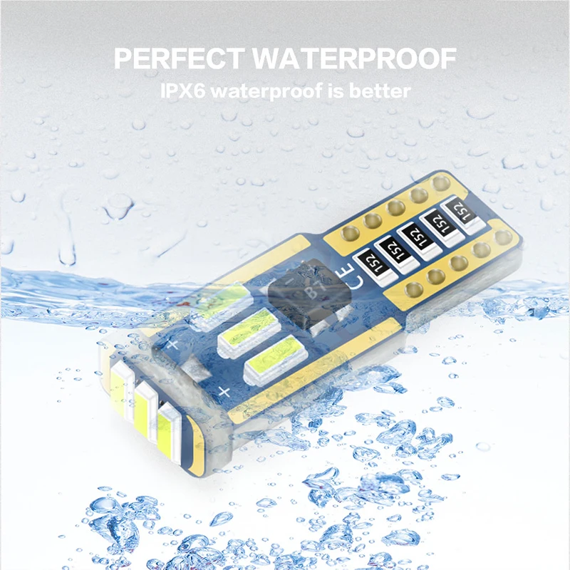 10pc T10 Led Canbus W5W Led Bulb Car Interior Light 9led 4014smd 194 168 No Error Reading Dome Light Instrument Plate Lamp 6000K