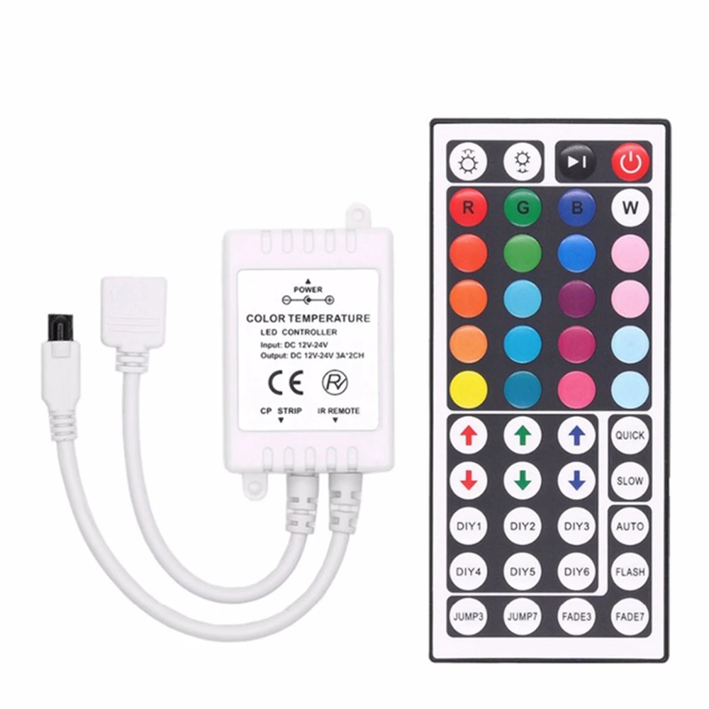 SMD 5050 3528 2835 RGB LED strip Light tape accessories DC 12V 24key / 44 key RGB IR RF Remote Control For RGB led strip