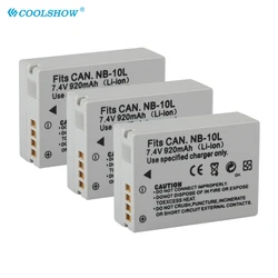 Camera Battery NB-10L NB 10L NB10L For Canon SX40 HS SX40HS SX50 HS SX50HS G1 X G15 G16 SX60 HS G3X 920mAh Batteries