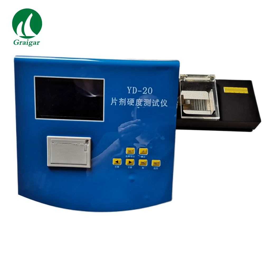 

YD-20 Intelligent Tablet Hardness Tester Solid Preparations Hardness Meter Resolution 0.1N/0.01mm Accuracy 0.01mm