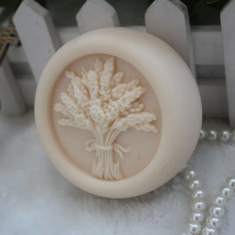 2024 New Lavender Soap Molds Flowers Shape Silicone Mold for Cake Pudding Jelly Dessert Chocolate Mould Handmade Soap Glue