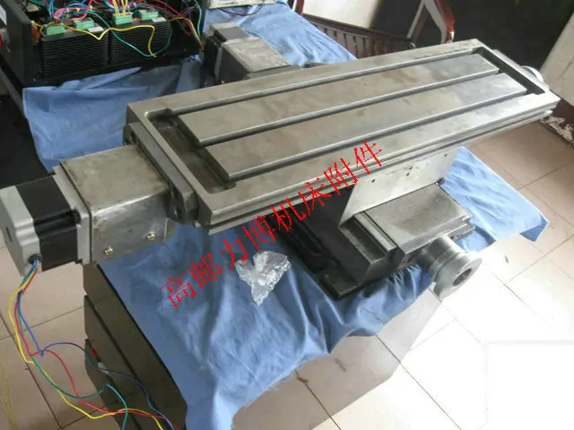 AKP-2 Precision Workbench CNC Cross Workbench Ball Screw Rod 730*210 X Stroke: 500MM Y Stroke: 210mm