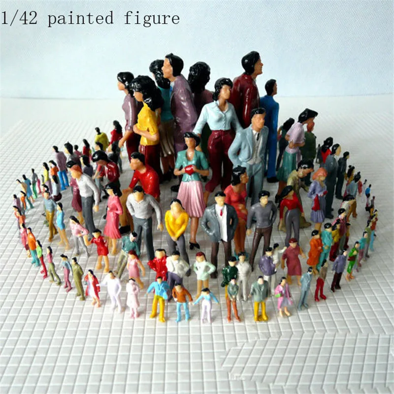 30pcs Train Scene Layout Passenger People Figures Painted Model 1:43 O Scale