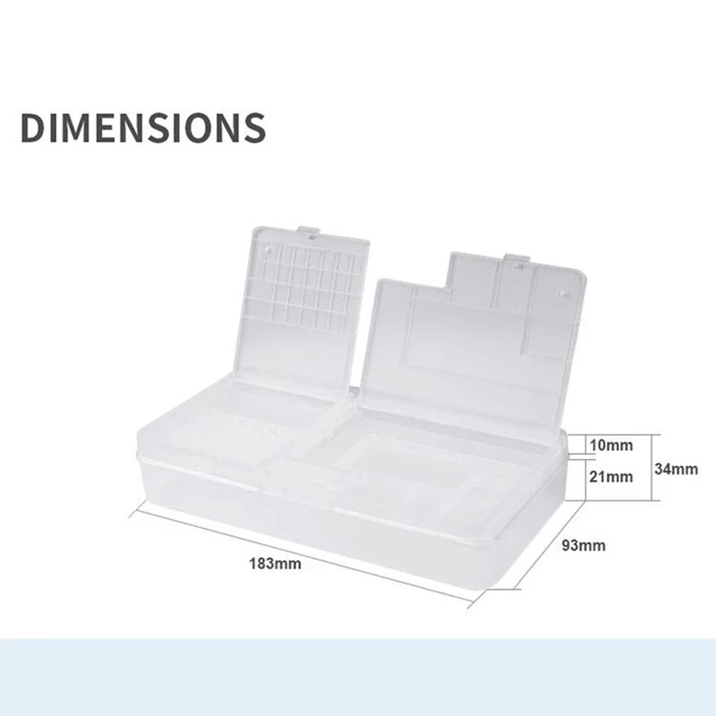 5Pcs/lot SS-001A Multi-function Magic Box Mobile Phone LCD Screen Mainboard IC Parts Repair Plastic Storage Box Organizer