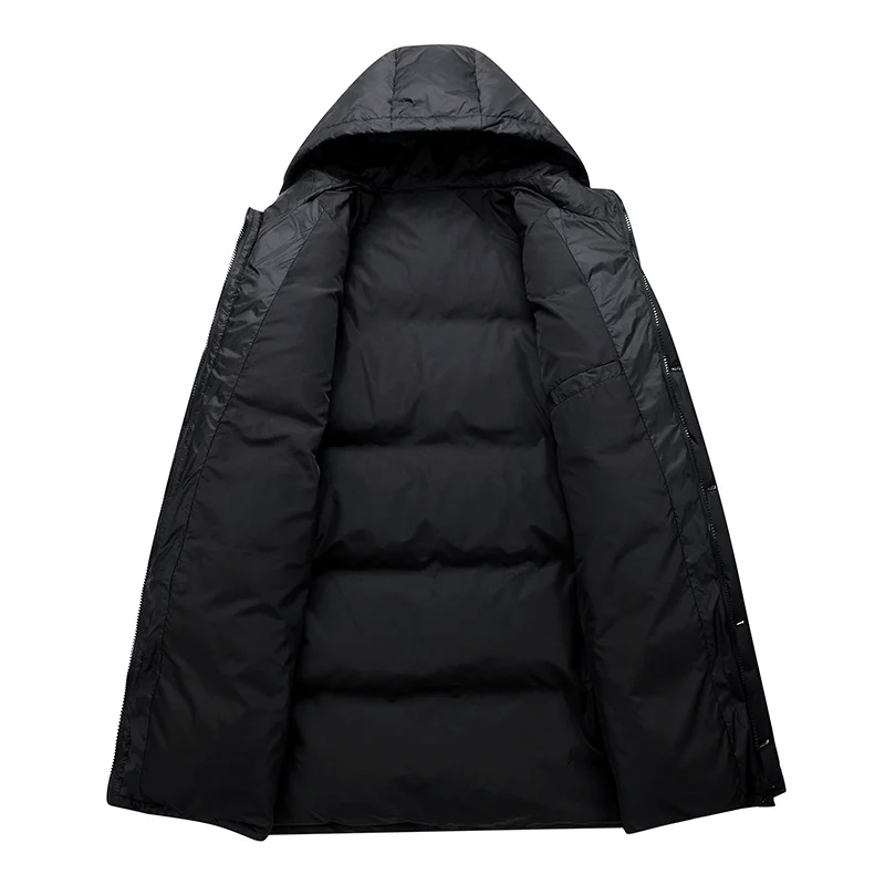 White duck down down jacket for men 2023 new long working for young lovers winter coat thickened extremely cold windbreak